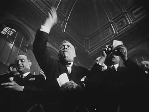 'Traders on the Trading Floor' (still from L'Argent, 1928)